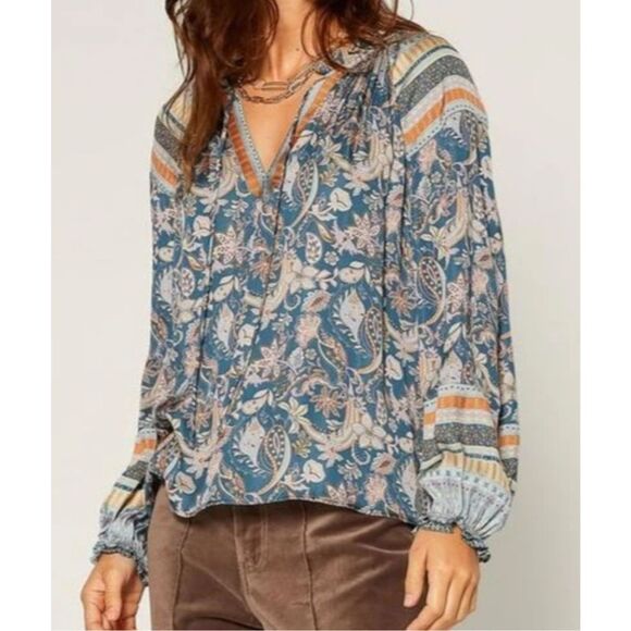 NWOT Current Air Anthropologie blouse, Lrg $85 E17 - Picture 1 of 9